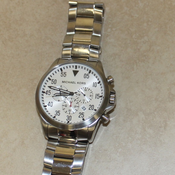 MICHAEL KORS MK8331 Gage Chronograph Silver Watch - Picture 4 of 7